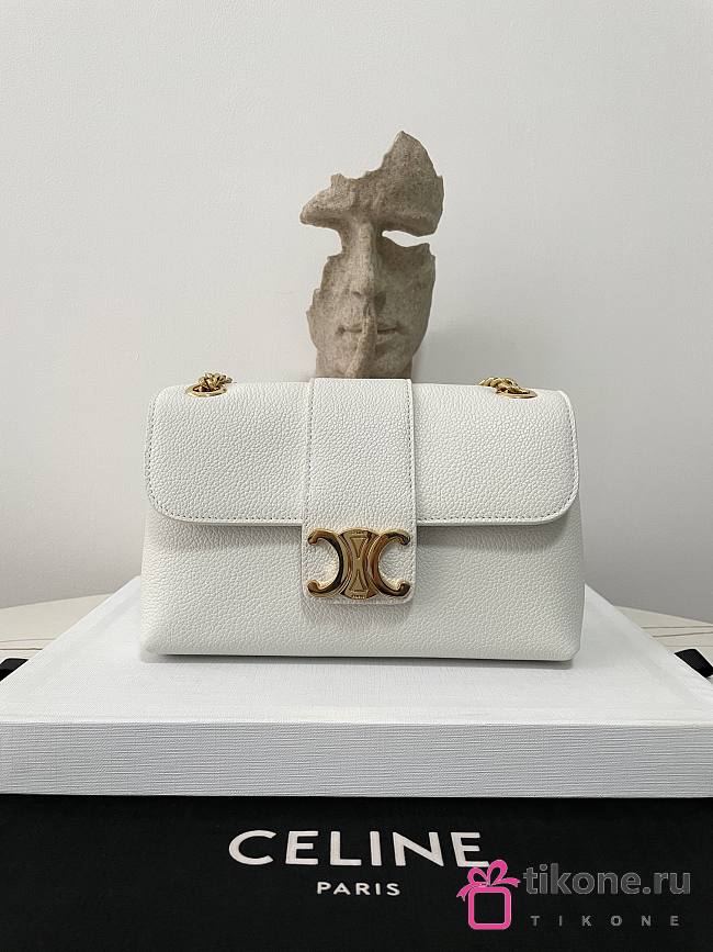 Celine Medium Victorie Bag In White - 25×15×8cm - 1