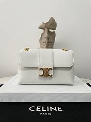 Celine Medium Victorie Bag In White - 25×15×8cm - 1