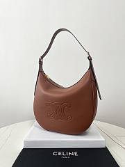 Celine Heloise Hobo In Brown Leather - 30×28.5×8cm - 5