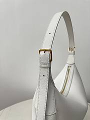 Celine Heloise Hobo In White Leather - 30×28.5×8cm - 3