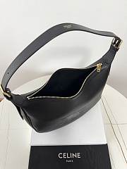 Celine Heloise Hobo In Black Leather - 30×28.5×8cm - 4