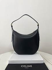 Celine Heloise Hobo In Black Leather - 30×28.5×8cm - 2