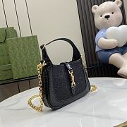 Gucci Jackie 1961 Mini Crystal Bag In Black - 19x13x3cm - 3