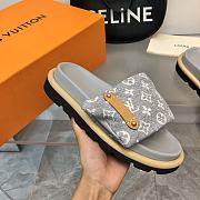 Louis Vuitton Monogram Grey Puffer Slippers - 5