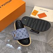 Louis Vuitton Monogram Blue Grey Puffer Slippers - 5