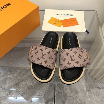 Louis Vuitton Monogram Light Brown Puffer Slippers