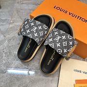 Louis Vuitton Monogram Black Denim Puffer Slippers - 2