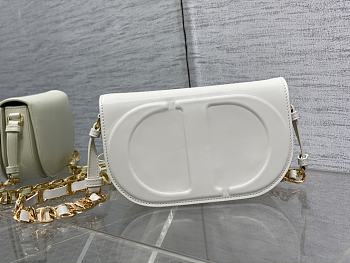 Dior Caramel White Box Calfskin Bag - 21x6x12cm