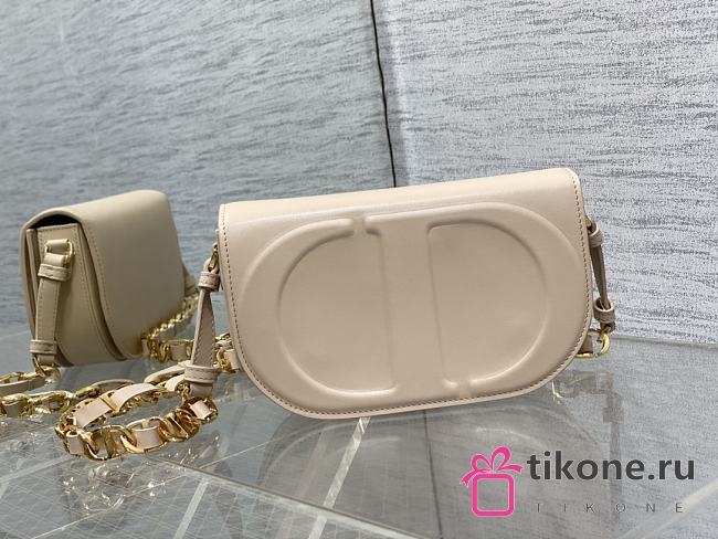 Dior Caramel Beige Box Calfskin Bag - 21x6x12cm - 1