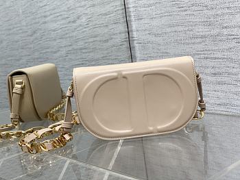 Dior Caramel Beige Box Calfskin Bag - 21x6x12cm