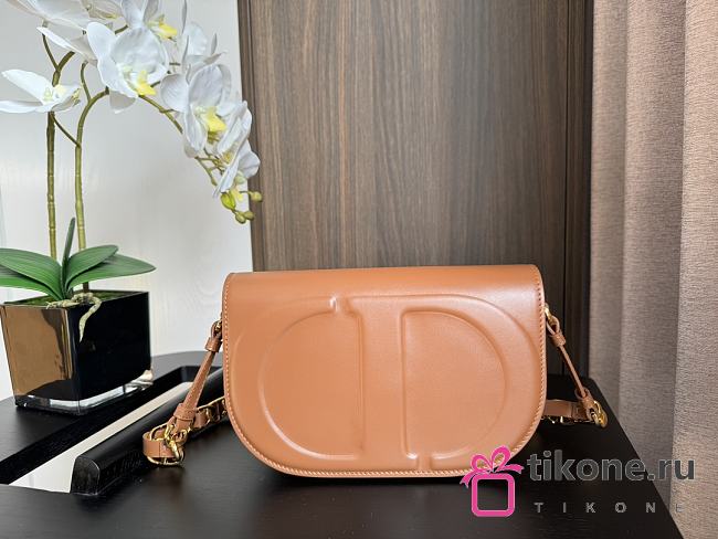 Dior Caramel Brown Box Calfskin Bag - 21x6x12cm - 1