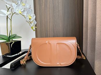 Dior Caramel Brown Box Calfskin Bag - 21x6x12cm
