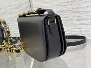 Dior Caramel Black Box Calfskin Bag - 21x6x12cm - 2