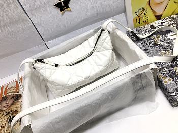 Dior Nomad White Travel Leather Handbag - 22x13x9.5cm