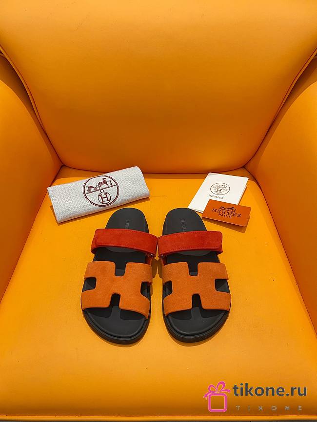 Hermes Chypre Orange&Red Sandals - 1