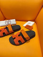 Hermes Chypre Orange Sandals - 5