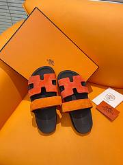 Hermes Chypre Orange Sandals - 4