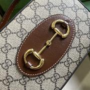 Gucci Horsebit 1955 Beige & Ebony Bag - 20x13x6cm - 2