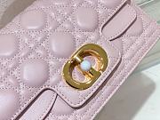 Dior Mini Jolie Top Handle Pink Bag - 22x14x8cm - 3