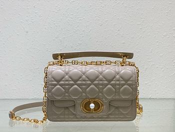 Dior Mini Jolie Top Handle Beige Bag - 22x14x8cm