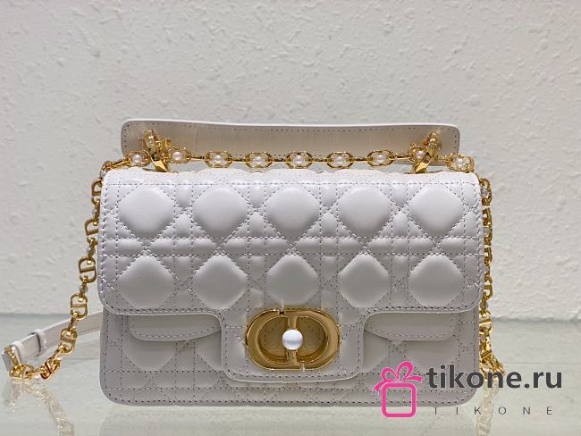 Dior Mini Jolie Top Handle White Bag - 22x14x8cm - 1