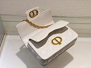 Dior Mini Jolie Top Handle White Bag - 22x14x8cm - 5