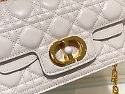 Dior Mini Jolie Top Handle White Bag - 22x14x8cm - 4