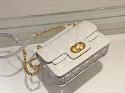 Dior Mini Jolie Top Handle White Bag - 22x14x8cm - 3