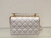 Dior Mini Jolie Top Handle White Bag - 22x14x8cm - 2