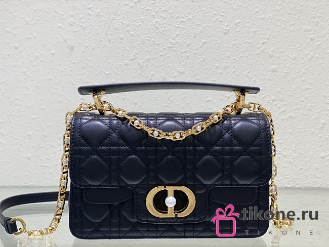 Dior Mini Jolie Top Handle Black Bag - 22x14x8cm - 1