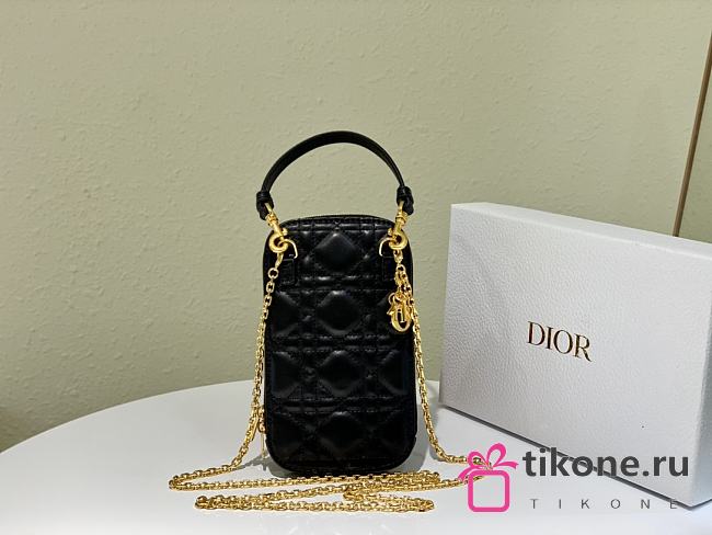 Dior Lady Black Phone Holder - 18x10.5x2.5cm - 1