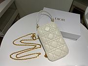 Dior Lady White Phone Holder - 18x10.5x2.5cm - 4