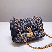 Dior Oblique Small Flap Bag Navy Blue 24cm - 5