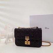 Dior Oblique Small Flap Bag In Black 24cm - 1