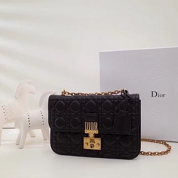 Dior Oblique Small Flap Bag In Black 24cm