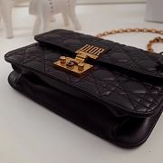 Dior Oblique Small Flap Bag In Black 24cm - 4