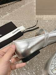 Chanel Mary Janes Lambskin Silver - 3