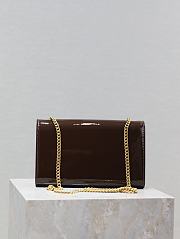 YSL Kate Small Chain Bag In Burgundy - 24x14.5x5cm - 3