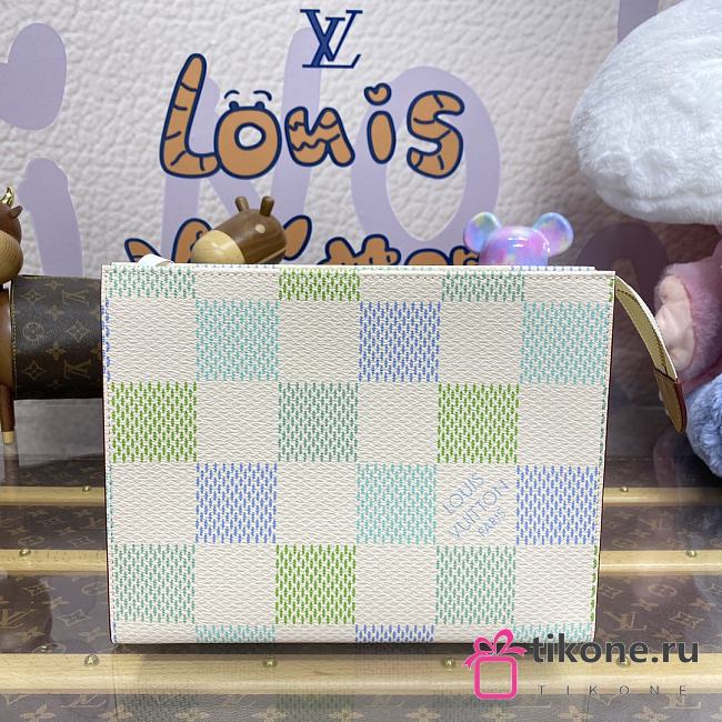 Louis Vuitton N40740 Clutch Damie Blue Caro - 26x20x5.5cm - 1