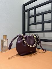 Loewe Flamenco Mini Burgundy Leather - 23x17x5.5cm - 2