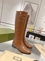 Gucci High Boots In Brown With Buckles - 1