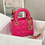 Dior Lady Hot Pink Mini Bag - 17x15x7cm - 5