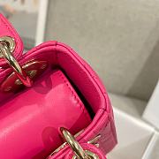 Dior Lady Hot Pink Mini Bag - 17x15x7cm - 4