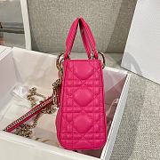 Dior Lady Hot Pink Mini Bag - 17x15x7cm - 2