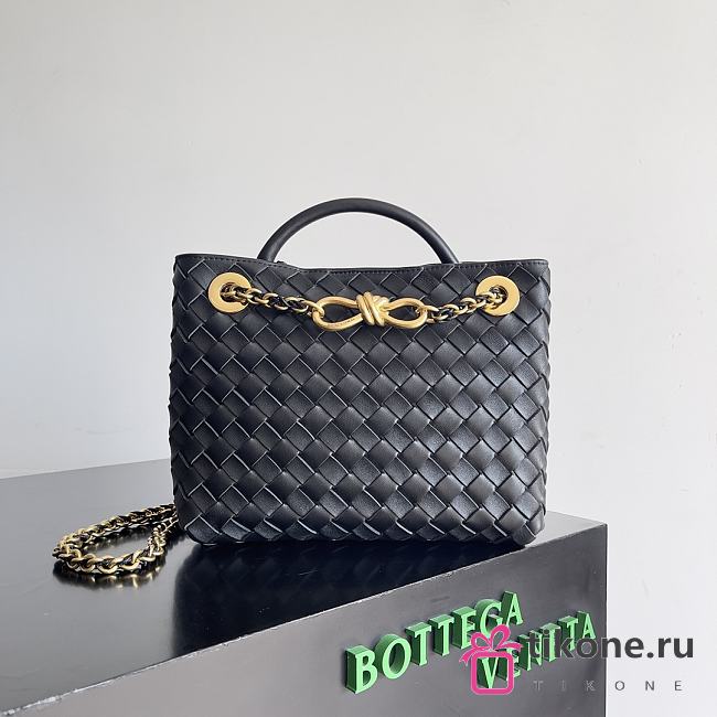 Bottega Veneta Medium Andiamo Agate Black - 25×22×10.5cm - 1