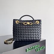 Bottega Veneta Small Andiamo With Chain Black - 25×22×10.5cm - 1