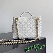 Bottega Veneta Medium Andiamo Agate White - 25×22×10.5cm - 4