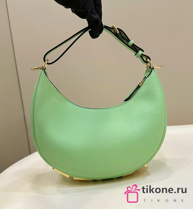 FF Fendigraphy Green Leather Small Bag - 29x24.5x10cm - 1