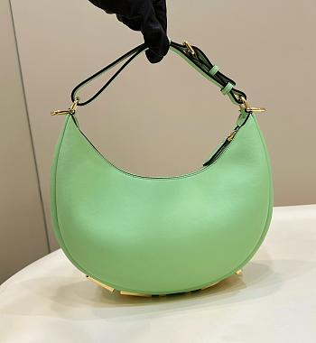 FF Fendigraphy Green Leather Small Bag - 29x24.5x10cm