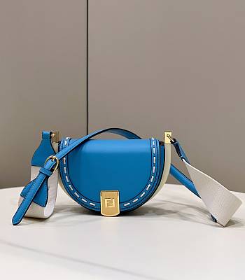 Fendi Sky Blue Moonlight Shoulder Bag - 19×8×14cm